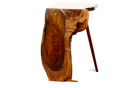 Waterfall accent table in walnut